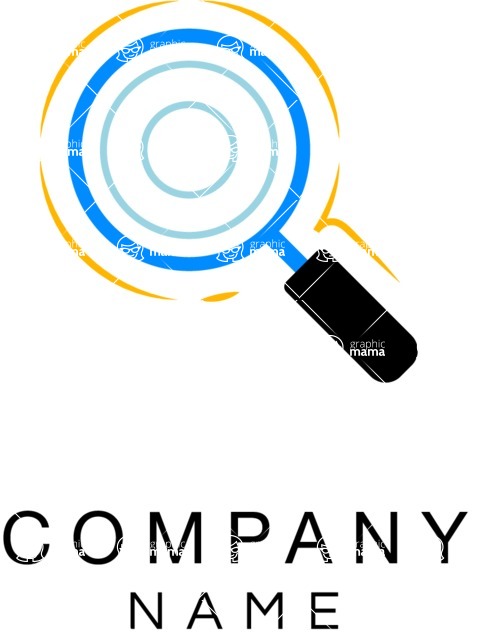 Business Logo Templates - vector graphics in a pack from GraphicMama - Magnifying Glass Logo Design